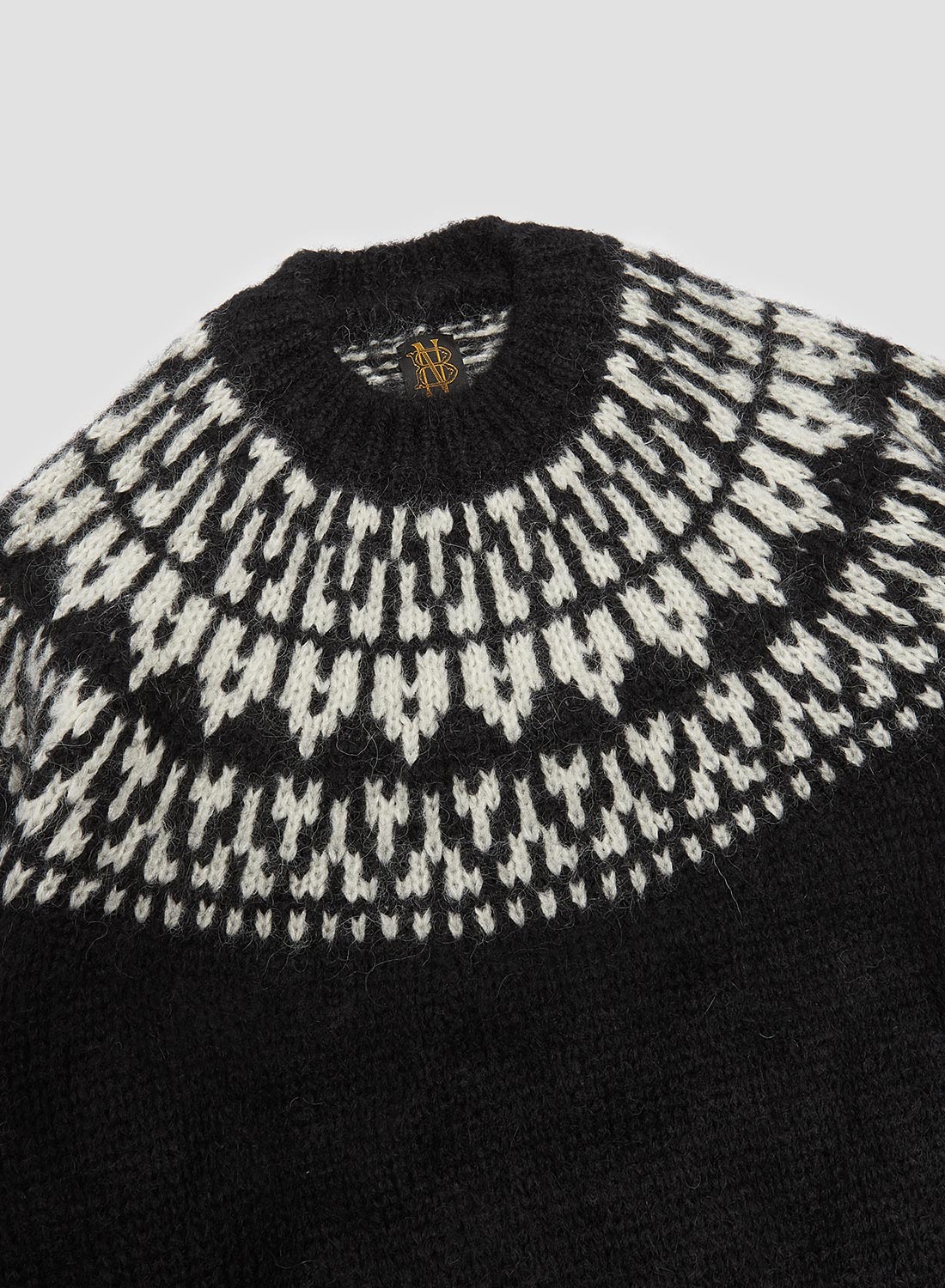 Batoner Nordic Crew Neck Jumper in Black – Nigel Cabourn