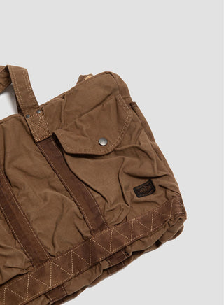 Porter-Yoshida & Co Crag 2Way Boston Bag Small in Coyote