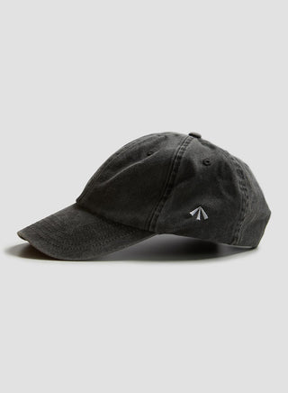 Vintage 6 Panel Cap in Washed Black