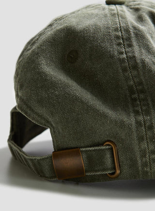 Vintage 6 Panel Cap in Washed Olive