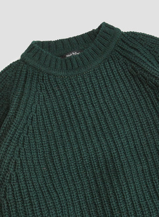 Fisherman Sweater in Conifer Green