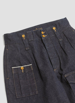 British Army Pant Loose Denim in Indigo