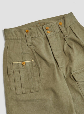 British Army Pant Loose Denim in Green