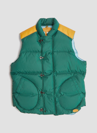 Rocky Mountain Featherbed x Nigel Cabourn Down Vest Clip in Green