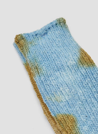 Anonymous Ism L/G Organic Cotton Crew Sock in Gold/Blue