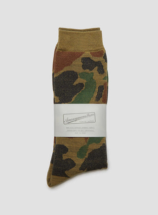 Anonymous Ism Camo Crew Sock in Army