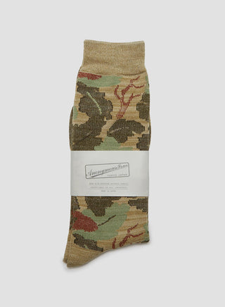 Anonymous Ism Camo Crew Sock in Khaki