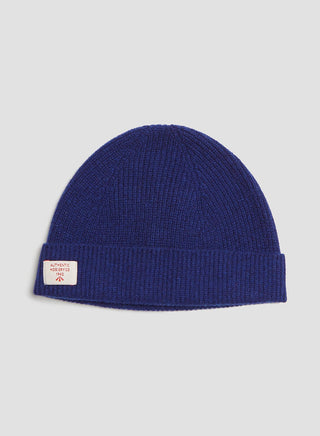 Lambswool Beanie in Cobalt Blue