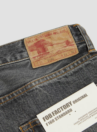 FOB Factory Selvedge 66 Denim 5P Washed Black