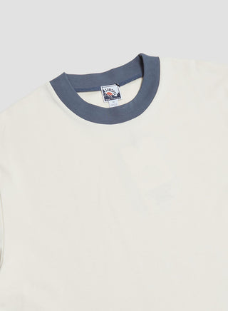 Nigel Cabourn x Sunspel Relaxed Heavyweight Supima Ringer T-Shirt in Undyed