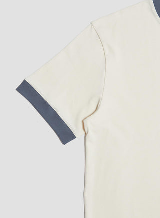 Nigel Cabourn x Sunspel Relaxed Heavyweight Supima Ringer T-Shirt in Undyed