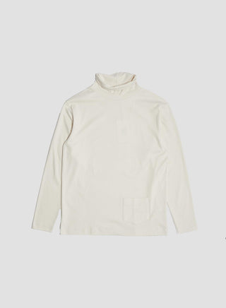 Nigel Cabourn x Sunspel Relaxed Heavyweight Supima Roll Neck in Undyed