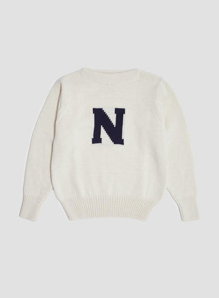 Nigel Cabourn x Sunspel English Wide Neck Merino Jumper in Ecru