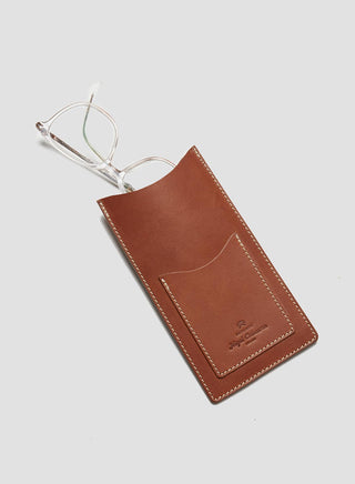 Leather Glasses Case in Tan