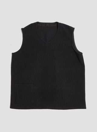 French Work Short Vest in Dark Navy