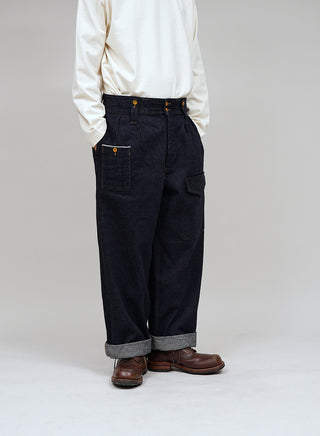 British Army Pant Loose Denim in Indigo