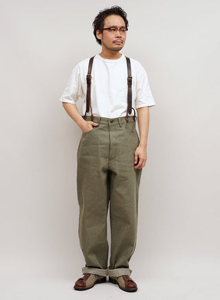 Railman Denim Pant in Green