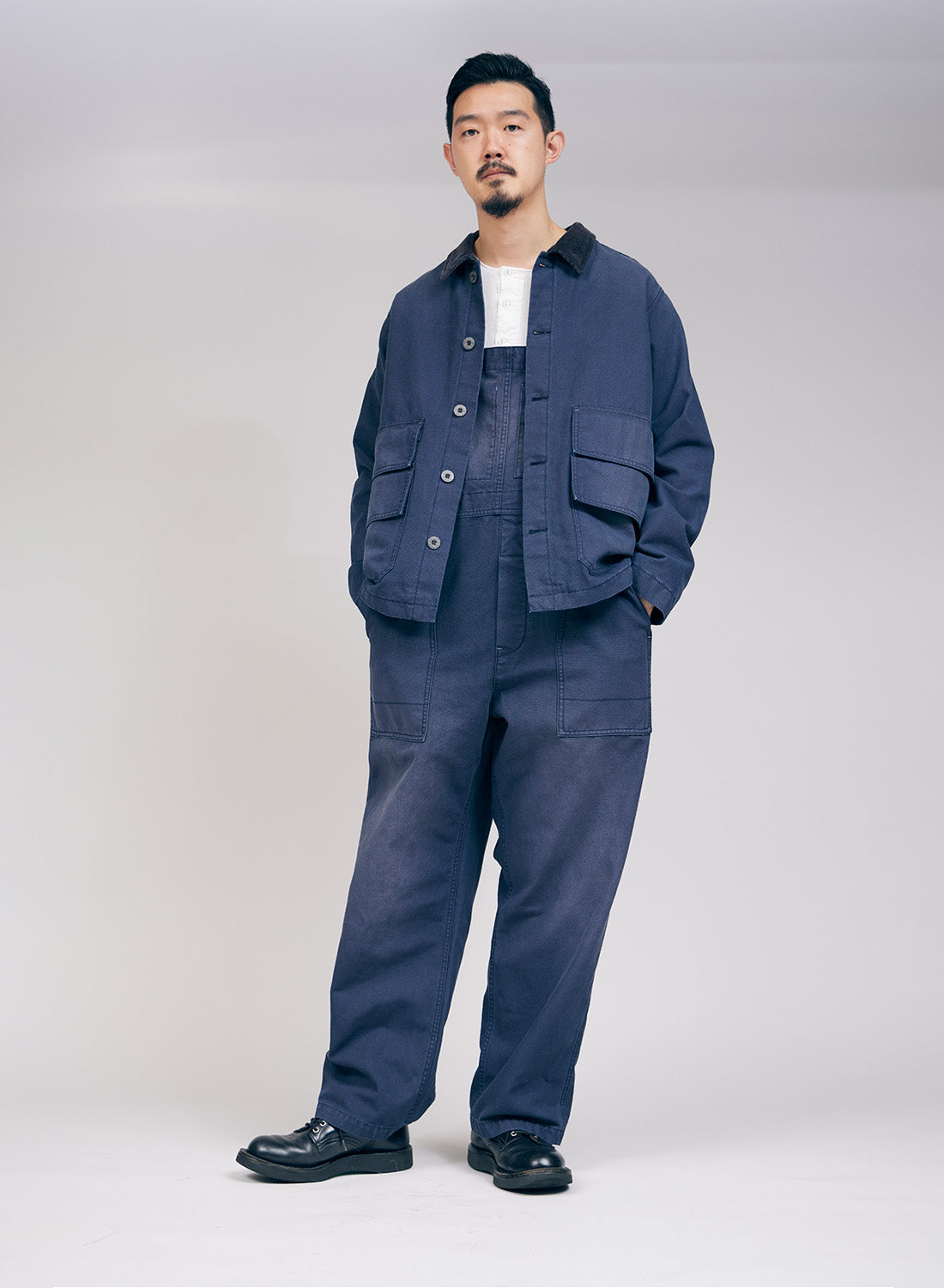 Lybro Dungaree Canvas in Black Navy – Nigel Cabourn