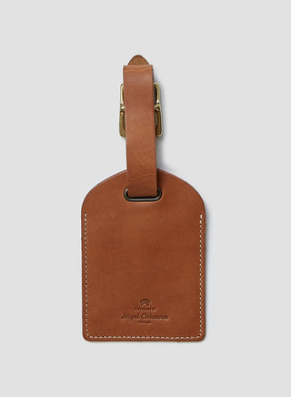 Leather Luggage Tag in Tan