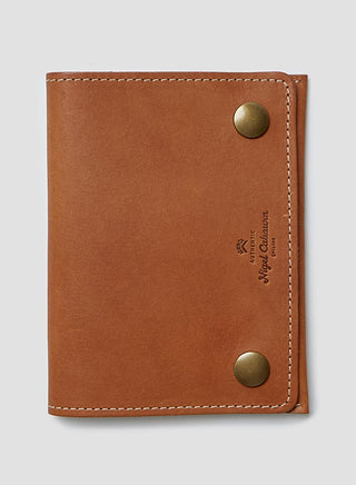 Leather Passport Cover in Tan