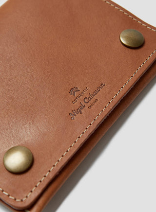 Leather Passport Cover in Tan