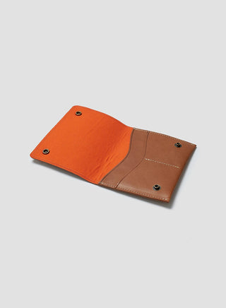 Leather Passport Cover in Tan