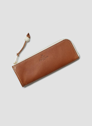 Leather Pencil Case in Tan