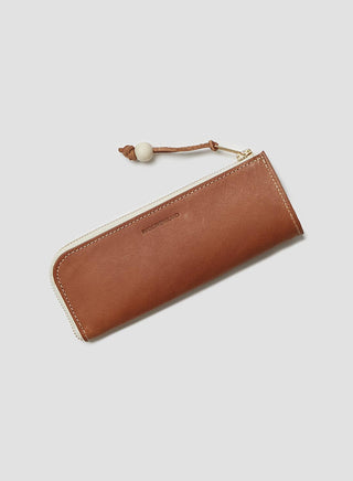 Leather Pencil Case in Tan