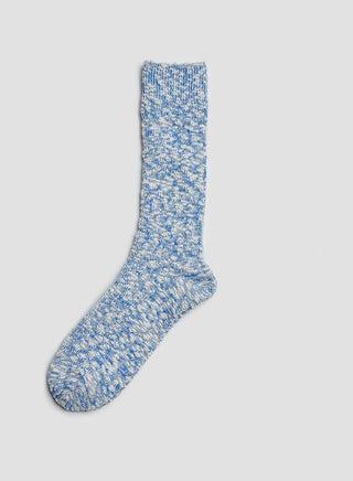 Anonymous Ism Lightweight Slub Crew Sock in Blue