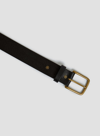 Stud Detail Belt In Black Leather