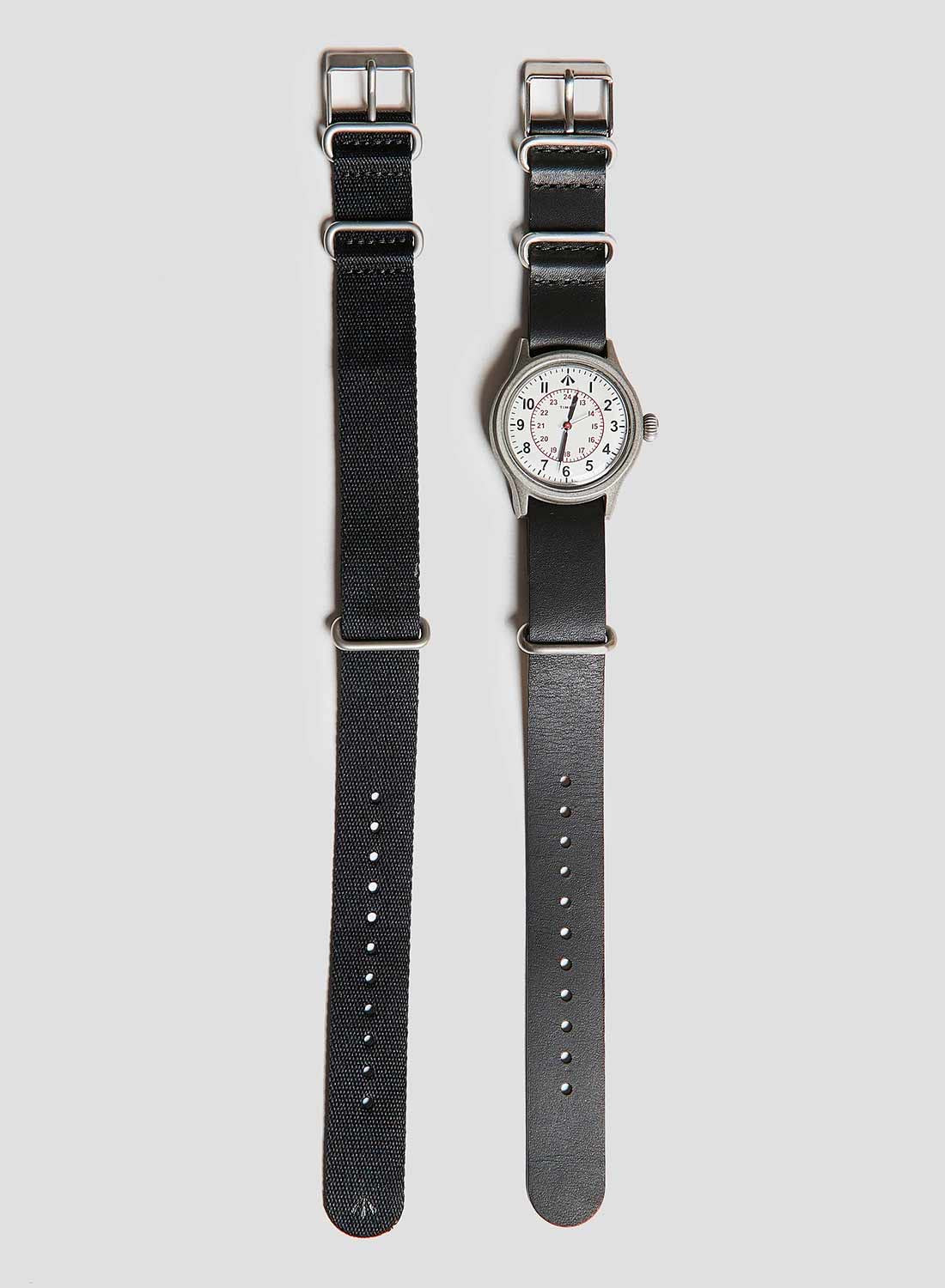 Timex x Nigel Cabourn Naval Officers Watch in Black Navy | Nigel